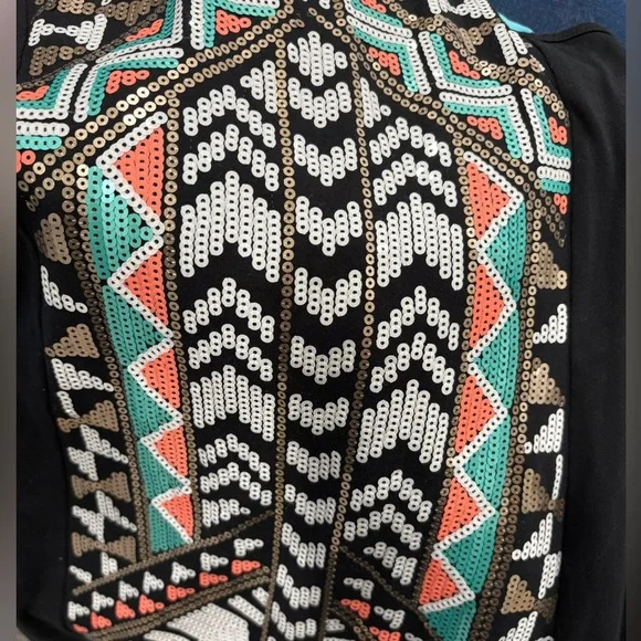 Express Fashion aztec sequined embellished sheath dress XS - Picture 4 of 6